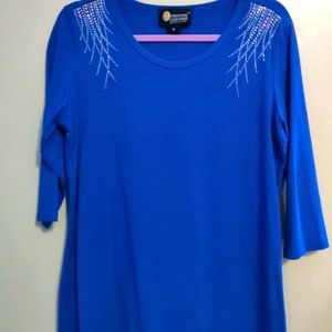 Embellished knit top